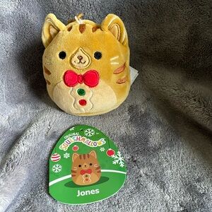 Jones the Gingerbread Cat Squishmallow Clip